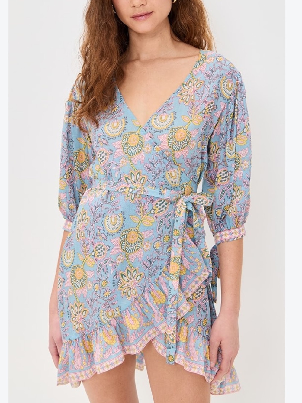 NWT BELL By Alicia Bell Cindy Wrap Dress Paisley Mini Size Medium Floral New